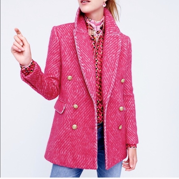 NWT❤️J.CREW Pink Wool Coat Bloggers’ Fave